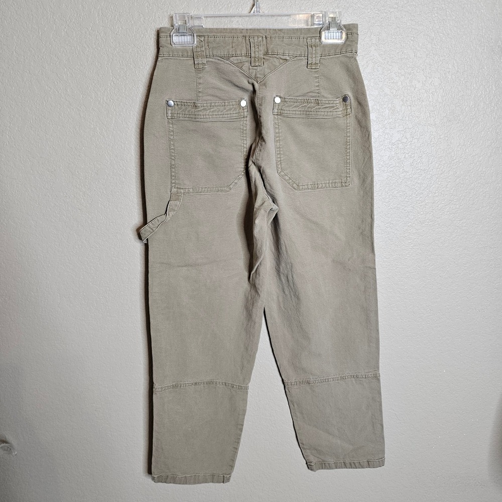 Anthropologie‎ Maeve Turner High Rise Carpenter Utility Pants Tan 26 - Picture 5 of 11